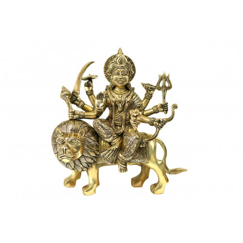 Durga Maa in Brass Design - viii