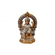 Brass Maa Laxmi Idol with Stone Work