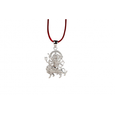 Durga Mata Locket in Pure Silver - iii