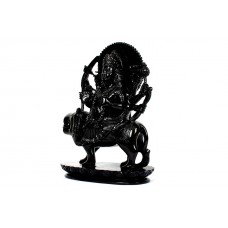 Goddess Durga Idol In Black Jade