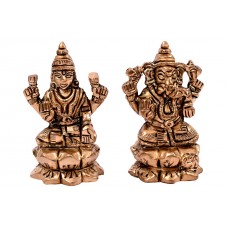 Ganesh Lakshmi Idol in Brass