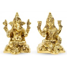 Lakshmi Ganesh in Brass - iv