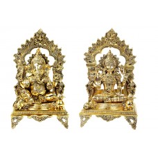 Ganesh Laxmi Idol in Brass