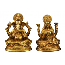 Lakshmi Ganesh in Brass - iii