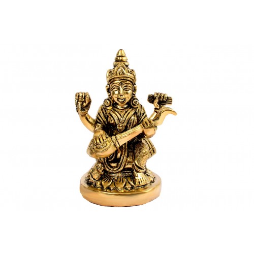 Goddess Saraswati Brass Idol
