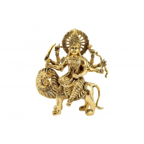 Durga Maa Sherawali in Brass Design - iv