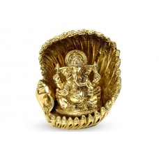 Brass Conch Ganesha