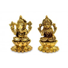 Laxmi Ganesh Brass Murti