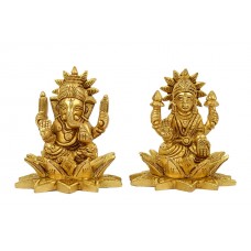 Ganesh Lakshmi Brass Idol - i