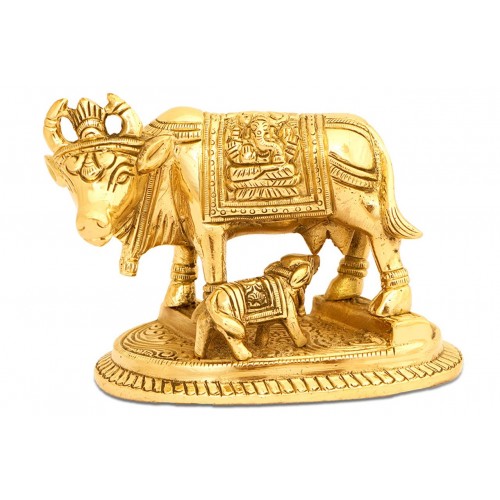 Gaumata with Calf in Brass - iii