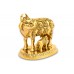 Cow with Calf and Gold Basket in brass