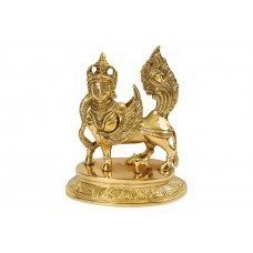 Kamdhenu Statue in Brass