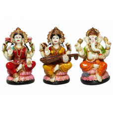 Laxmi Ganesh and Saraswati Idols Set - i