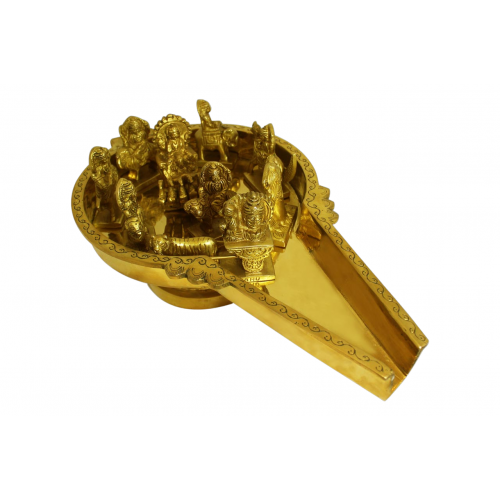 Brass Abhishek Tray With Navgraha Idols