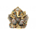 Brass Lord Ganesha Idol with Stone Work Design - ii