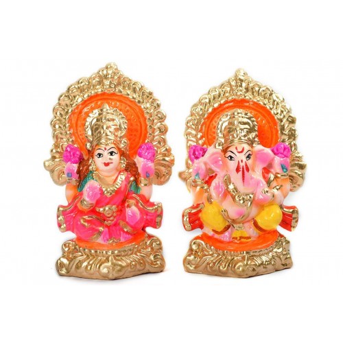 Diwali Ganesh Laxmi Clay Idols Big