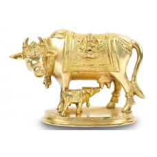Gaumata with calf Brass Design - ii