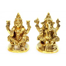 Lakshmi Ganesh in Brass - v