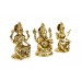 Lakshmi Ganesh Saraswati in Brass Set