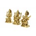 Lakshmi Ganesh Saraswati in Brass Set