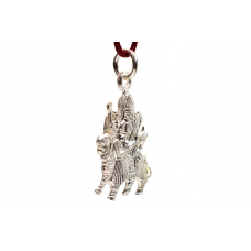 Maa Durga Locket in Pure Silver Design - vii