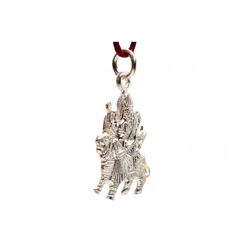 Maa Durga Locket in Pure Silver Design - vii