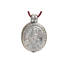 Durga Mata Locket in Pure Silver - design - viii