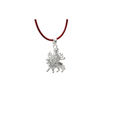 Maa Durga Locket in Pure Silver - design - x