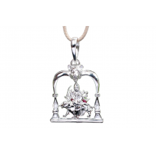 Maa Durga Locket in Pure Silver Design - xviii