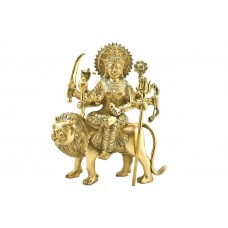 Maa Durga Sherawali in Brass Design - iii