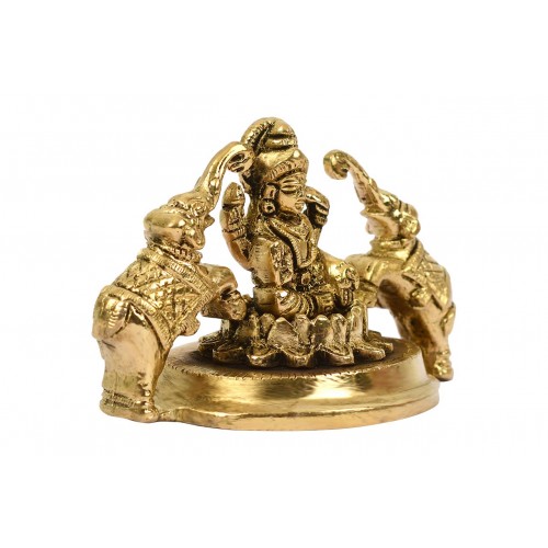 Gajalakshmi Elephant Brass Idol