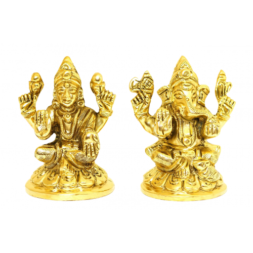 Ganesh Lakshmi in Brass