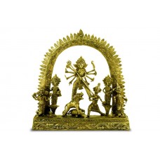 Goddess Durga Brass Idol in Dhokra Style