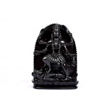 Goddess Mahakali Idol Black Jade