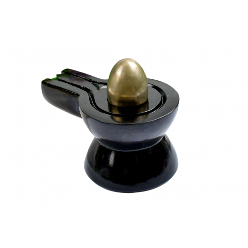 Parad Lingam with Black Agate Yonibase