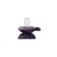 Sphatik Lingam with Amethyst Yonibase