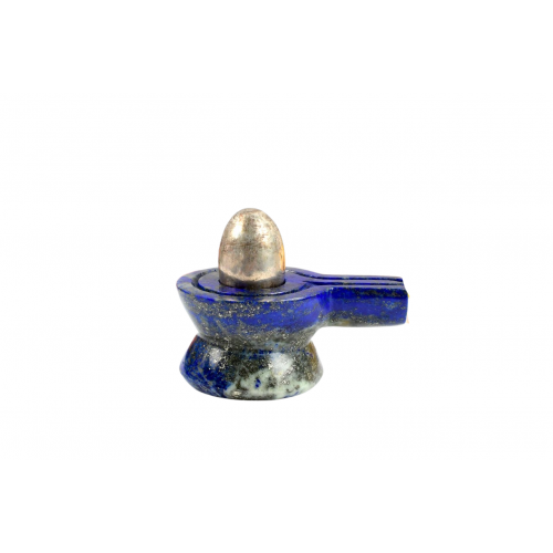 Parad Shivling with Lapiz Lazuli Yonibase