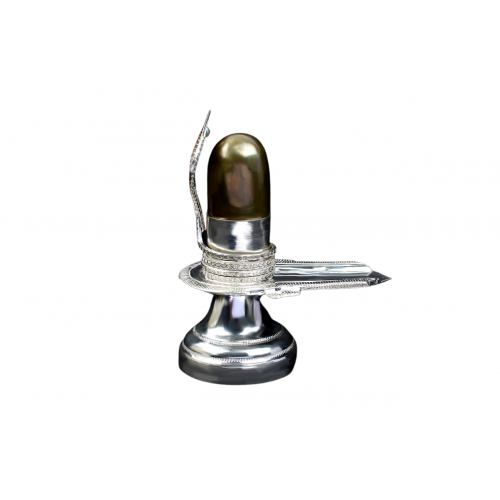 Siddh Parad Lingam on Pure Silver Yoni Base - ii