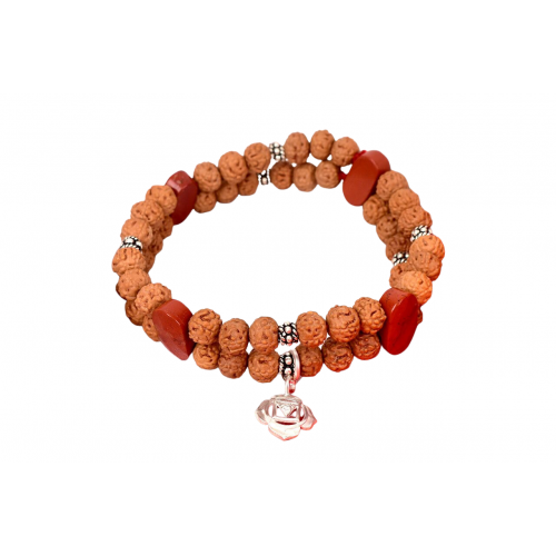 6 Mukhi Rudraksha and Jasper Bracelet - i