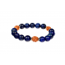 4 Mukhi Rudraksha and Lapis Lazuli Beads Bracelet - i