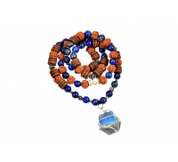 4 Mukhi Rudraksha and Lapis Lazuli Mala