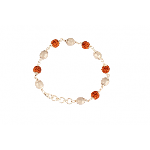 Parad Bracelet and Rudraksha in Silver