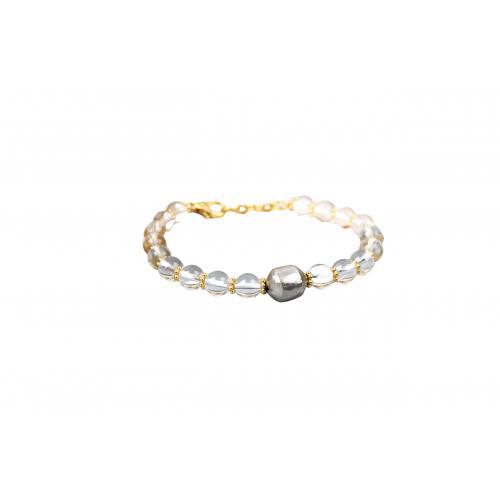 Parad Sphatik Bracelet Gold polish Caps Style - i