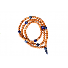 White Sandalwood and Lapis Lazuli Mala