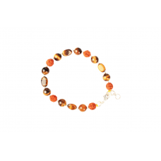 Rudraksha Tiger Eye Bracelet - I