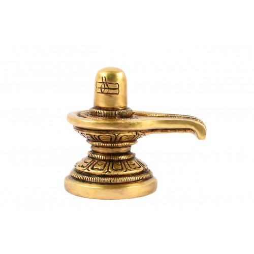 Brass Designer Shivling Design - ii