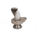 Pure Silver Yoni Base with White Narmada Lingam