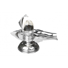 Pure Silver Yoni Base with Sphatik Lingam - xii