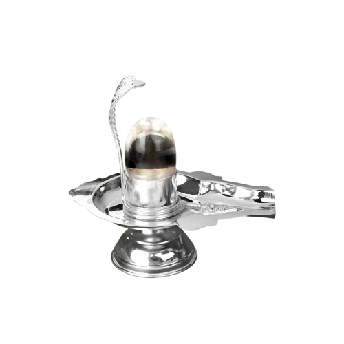 Pure Silver Yoni Base with Sphatik Lingam - xiii