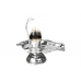 Pure Silver Yoni Base With Black Narmada Lingam - viii